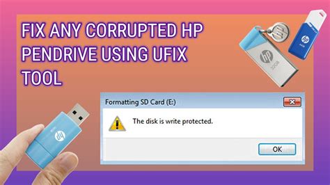 hp pendrive repair tool, How to format or repair write protected hp pen drive. How to repair corrupted or write protected hp pen drive with ufix tool