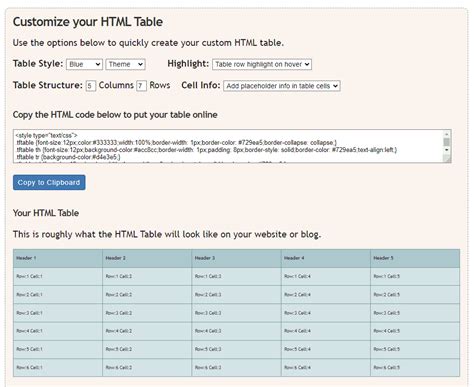 html table online editor, 10 best html table generators to create responsive tables online