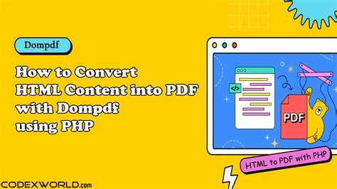 html to pdf php, Convert html to pdf in php with dompdf