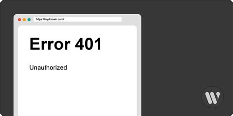 http error code : 401, Error unauthorized integers. What is a 401 error and how do you fix it?
