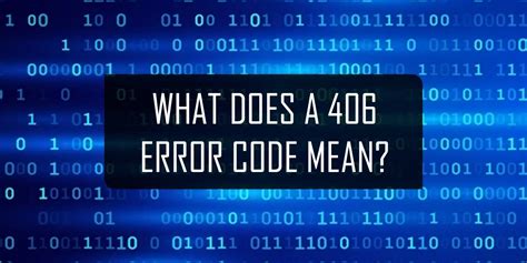 http error code : 406, 406 error code
