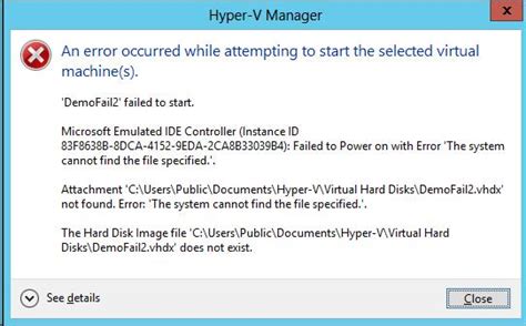 hyper v an error occurred while attempting, Hyper-v export error troubleshooting