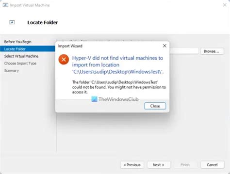 hyper v import cannot find virtual machine, How to import virtual machine to hyper v server?