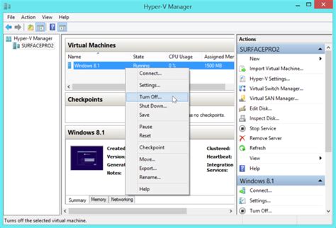 hyper v turn off vm, How to fix hyper-v virtual machine stuck in stopping state