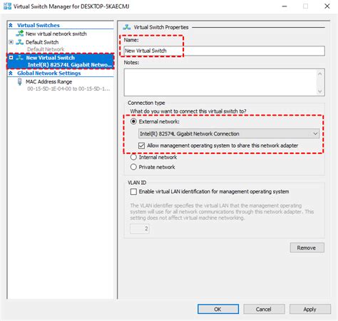 hyper v windows 10 network not working, 