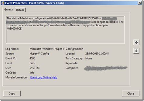 hyper-v error 4096, Hyper-v error