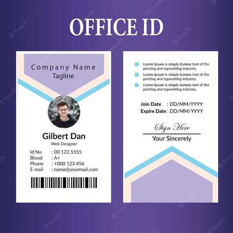 i'd work card front and back, Premium vector