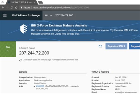 ibm x force exchange reputation, Ibm x-force exchange
