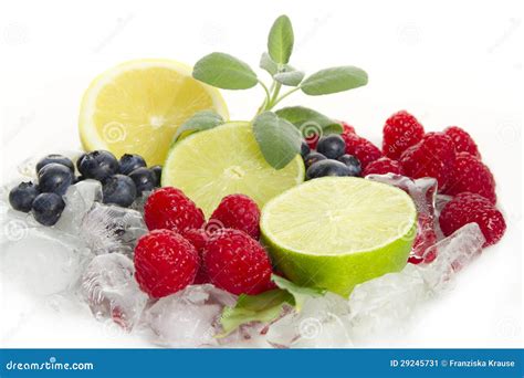 ice and fruit