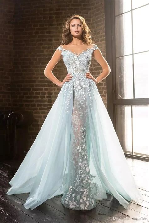 ice blue evening gown
