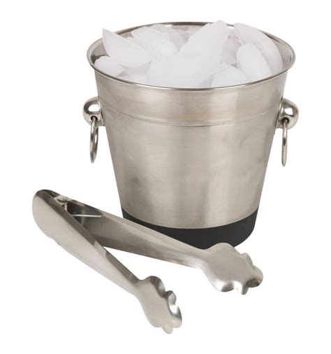 ice bucket with ice tong