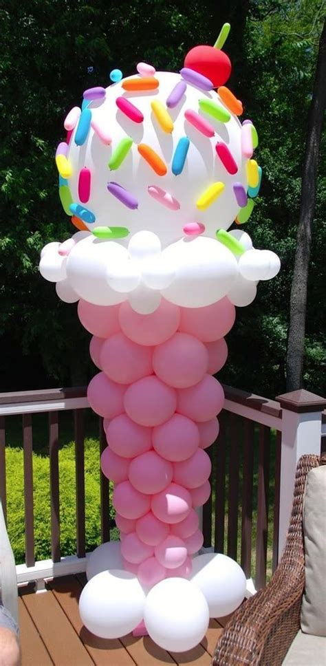 ice cream balloon arch