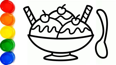 ice cream bowl drawing