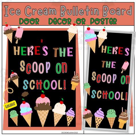 ice cream bulletin board