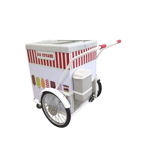 ice cream cart with freezer