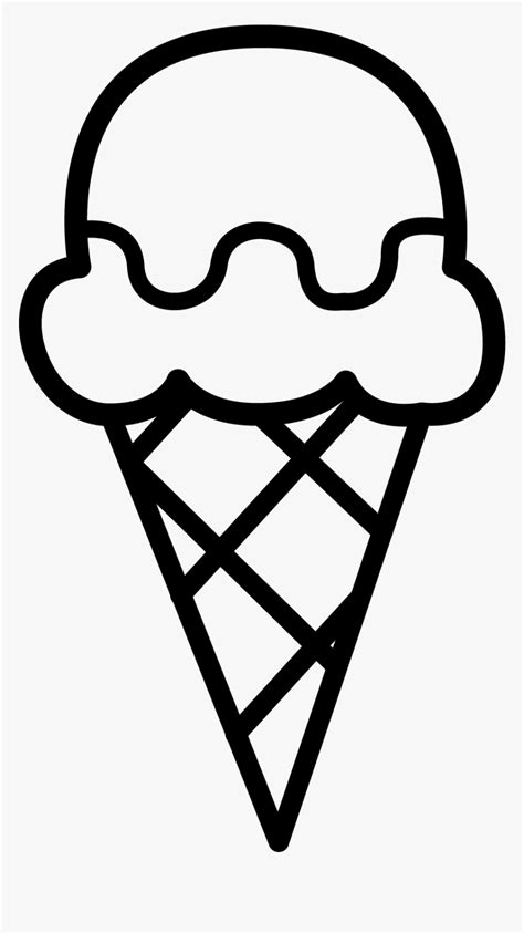 ice cream clipart black and white