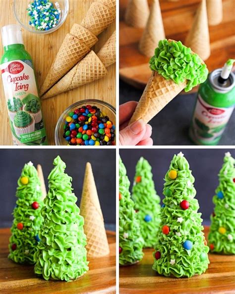 ice cream cone christmas trees