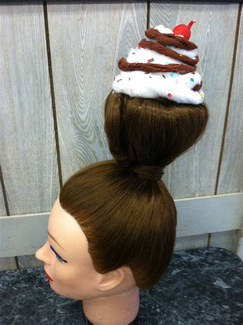 ice cream cone hairstyle
