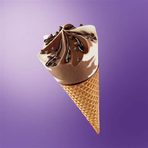 ice cream cone with chocolate at the bottom
