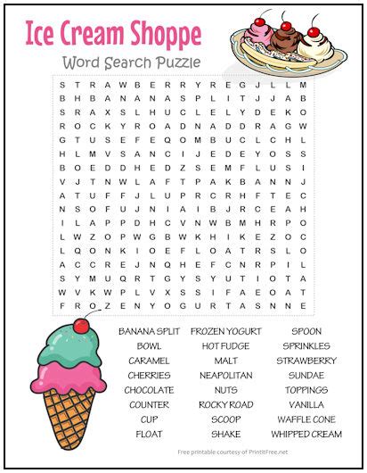 ice cream cookie crossword