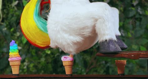 ice cream pooping unicorn