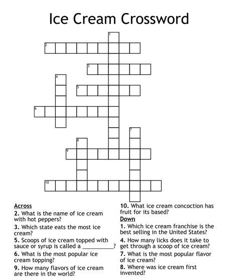 ice cream sandwich brand crossword