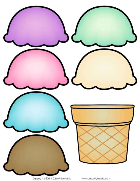 ice cream scoop printable