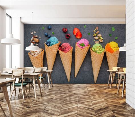 ice cream shop background