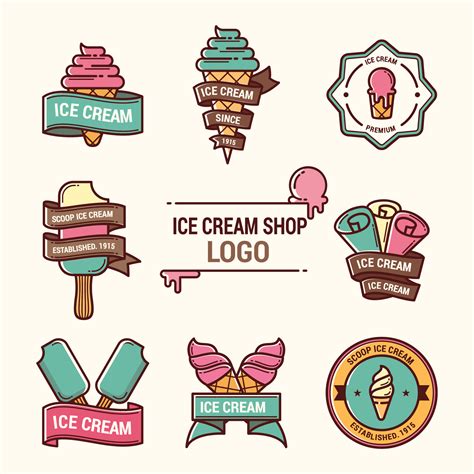 ice cream shop logos