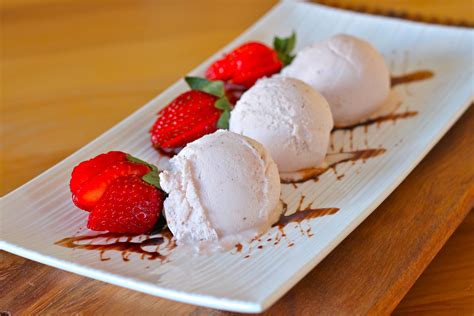 ice cream strawberry and vanilla