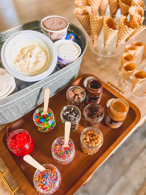 ice cream sundae bar supplies