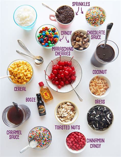 ice cream toppings names with images