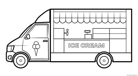 ice cream truck colouring pages