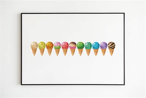 ice cream wall art