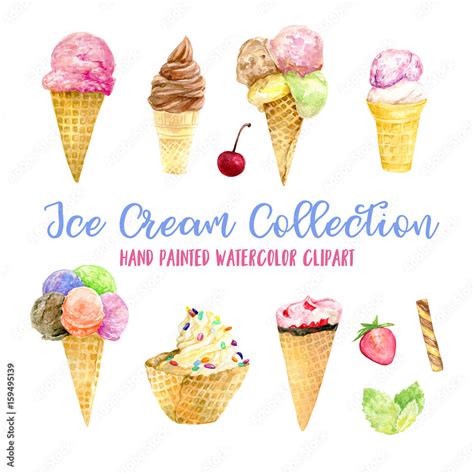 ice cream watercolor
