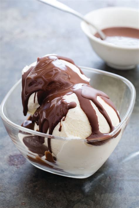 ice cream with chocolate shell