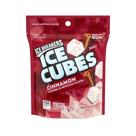 ice cubes cinnamon gum