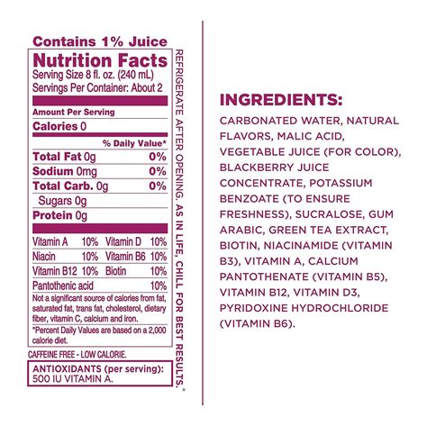 ice drink nutrition facts