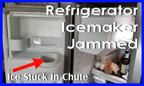 ice getting stuck in ice maker