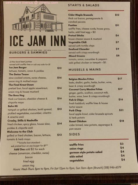 ice jam inn menu