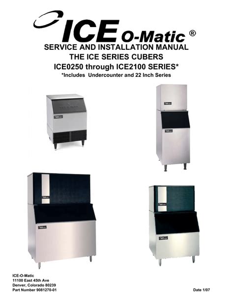 ice machine manual