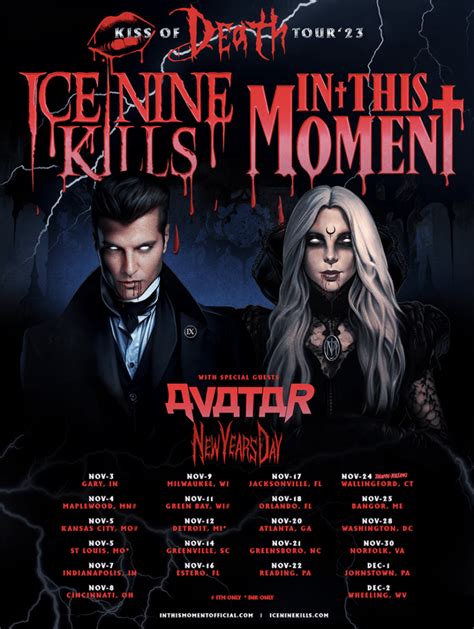 ice nine kills kiss of death tour