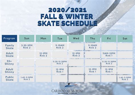ice skate schedule