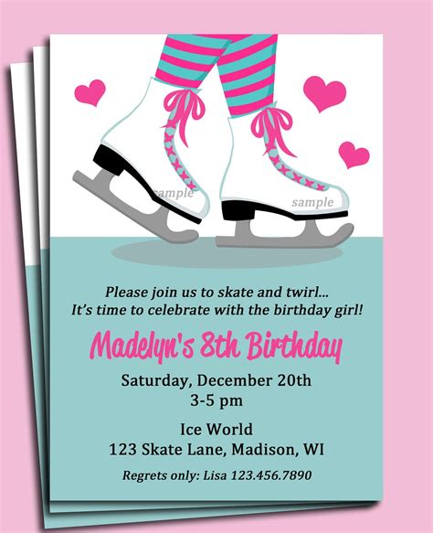 ice skating invitations
