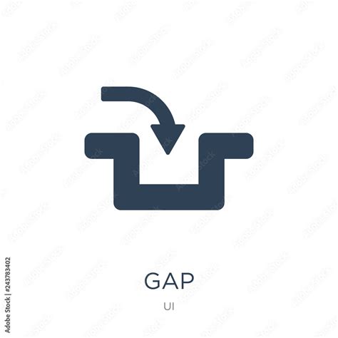 icon gap closed sign, Gap icon vector isolated on white background, gap sign stock vector