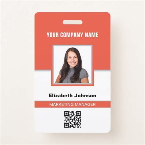 id card design for office with qr code, Premium vector