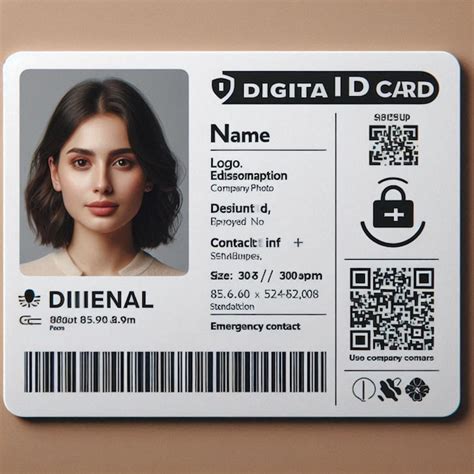 id card modern design with qr code, Premium vector