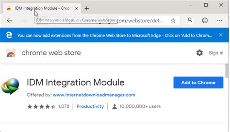 idm chrome web store, Idm integration module chrome web store