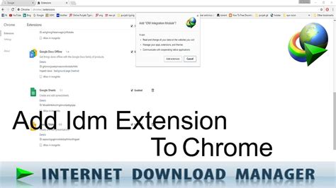 idm extension chrome manual, How to update google chrome integration idm