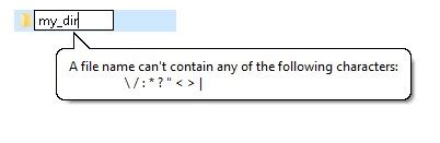 illegal characters in file names, 